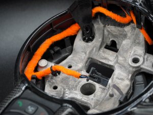 Jeep Wrangler JL Custom Steering Wheel - Carbon Fiber - Round Top/ Flat Bottom - Perf Leather/ Black Stitch Jeep Wrangler JL Custom Steering Wheel - Carbon Fiber - Round Top/ Flat Bottom - Perf Leather/ Black Stitch